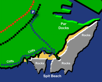 Spit Beach Map