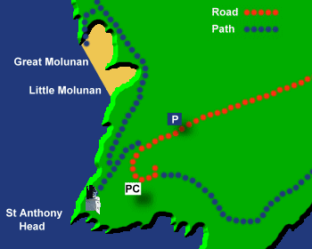St Anthony Head Map