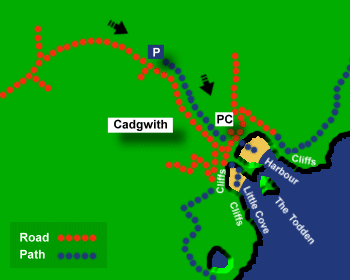 Cadgwith Beach Map