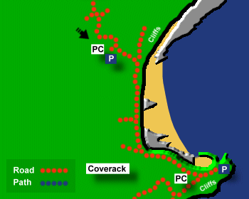 Coverack Beach Map