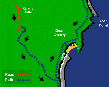 Dean Quarry Beach Map