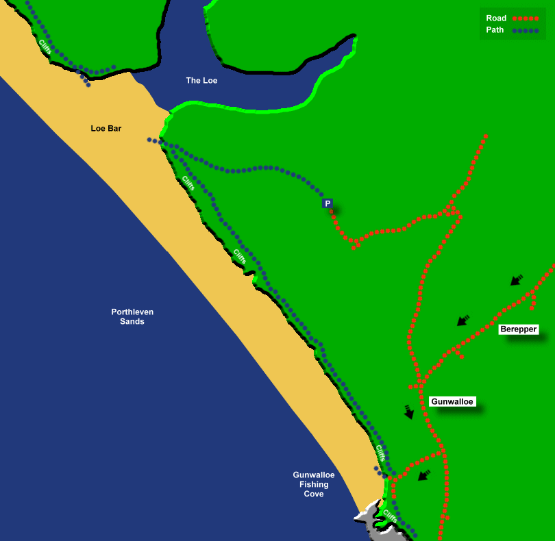 gunwalloe large map