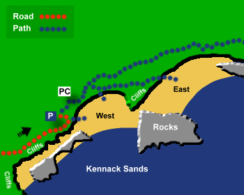 Kennack Beach Map