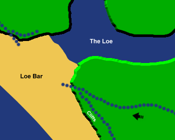 Loe Bar Beach Map