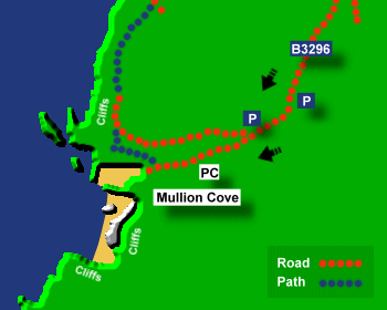 Mullion Cove Beach Map