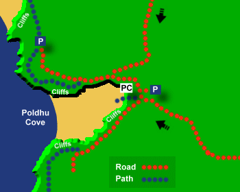 Poldhu Cove Beach Map