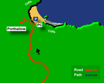 Porthallow Beach Map