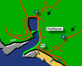 Porthleven Beach Map