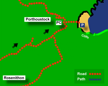 Porthoustock Beach Map
