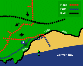Carlyon Bay Beach Map