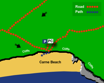 Carne Beach Map