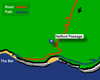 Helford Beach Map