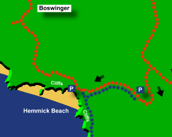 Hemmick Beach Map