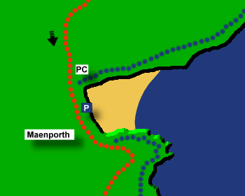Maenporth Beach Map