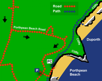 Porthpean Beach Map