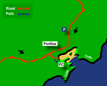 Portloe Beach Map