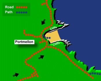 Portmellon Beach Map