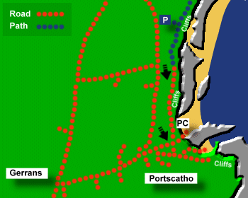Portscatho Beach Map