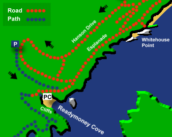 Readymoney Beach Map