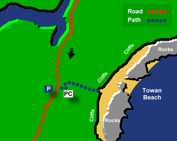 Towan Beach Map