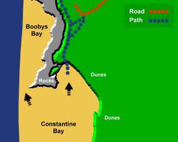 Boobys Beach Map