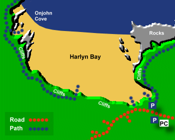 Harlyn Beach Map