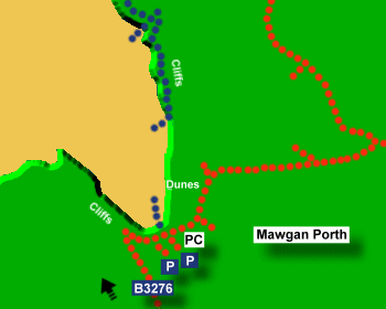 Mawgan Beach Map