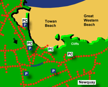 Newquay Beach Map