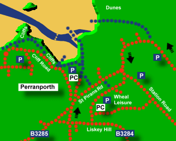 Perranporth Beach Map