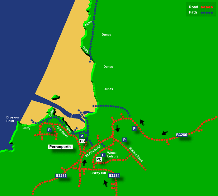 perranporth large map