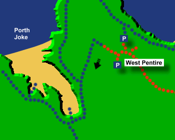 Porth Joke Beach Map