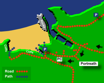 Portreath Beach Map