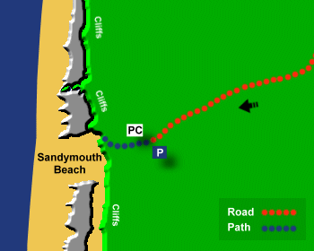 Sandymouth Beach Map