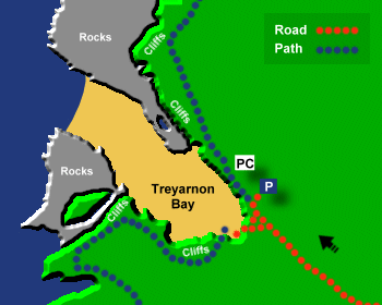 Treyarnon Beach Map