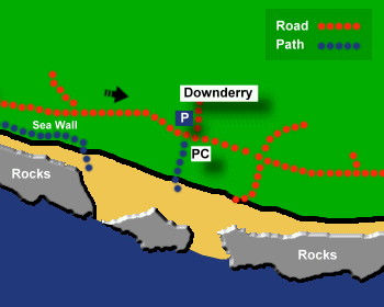 Downderry Beach Map