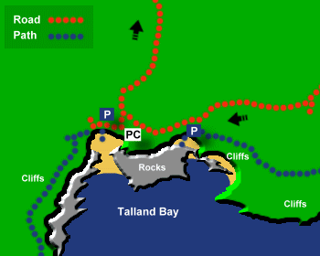 Talland Beach Map