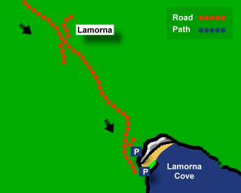 Lamorna Cove Beach Map