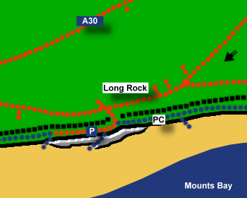 Long Rock Beach Map