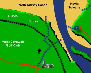Porth kidney Beach Map