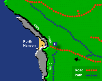 Porth Nanven Beach Map