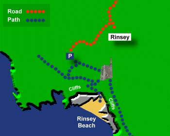 Rinsey Beach Map