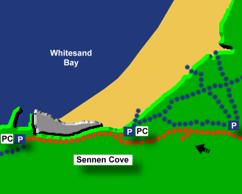 Sennen Cove Beach Map